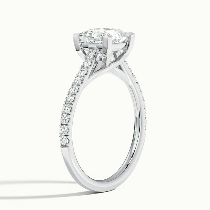 Elysian Princess Temple Scallop Moissanite Engagement Ring